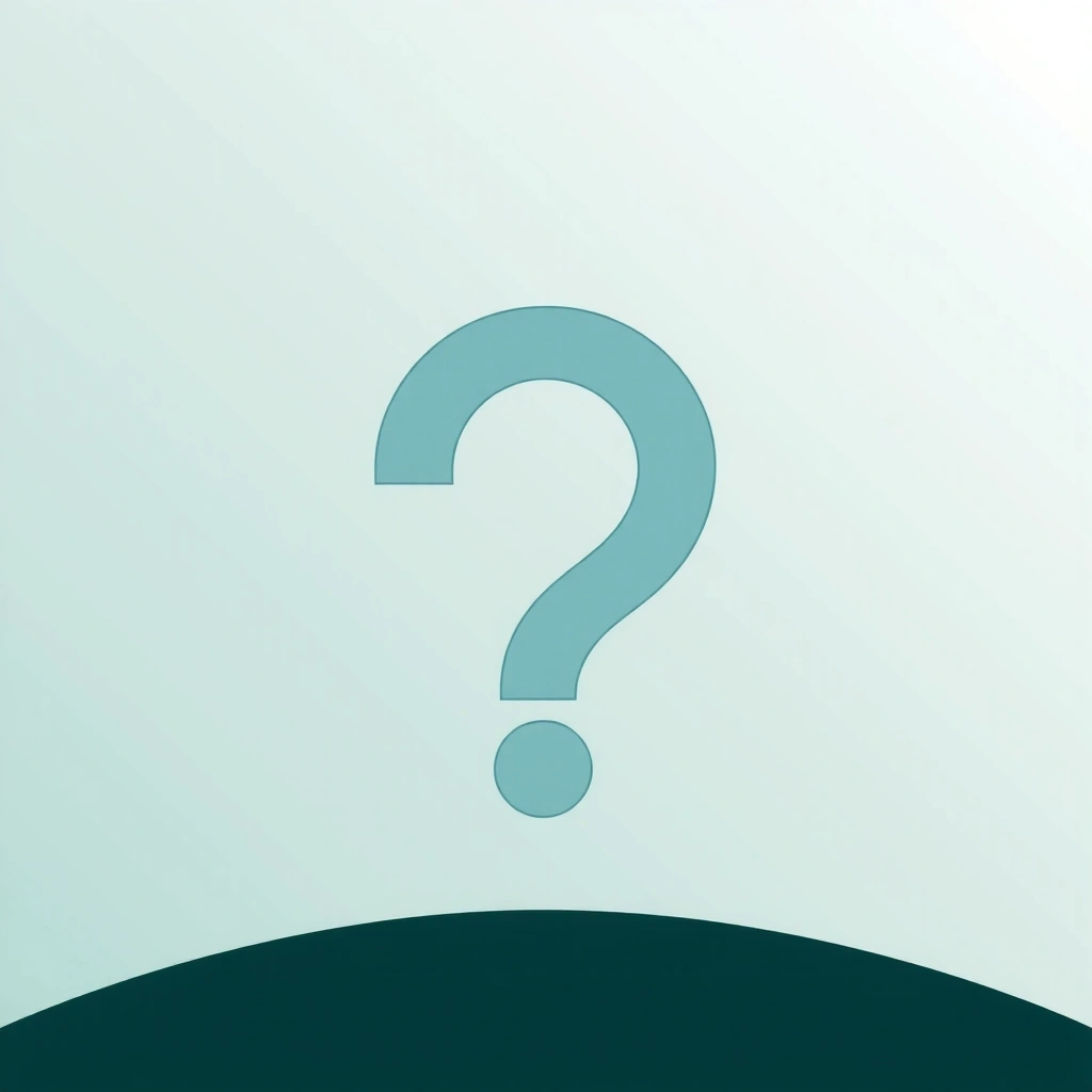A stylized question mark icon with a subtle, calming background gradient, symbolizing clarity and answers.