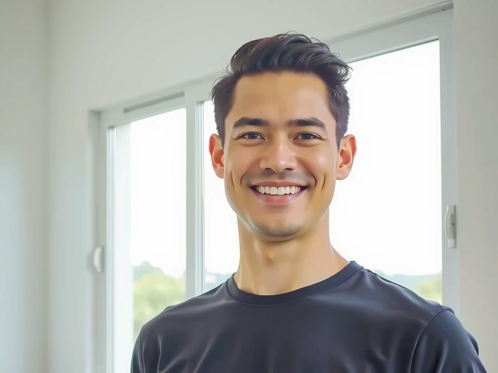Healthy man smiling, symbolizing overall vitality